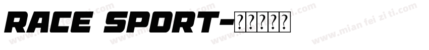 race sport字体转换